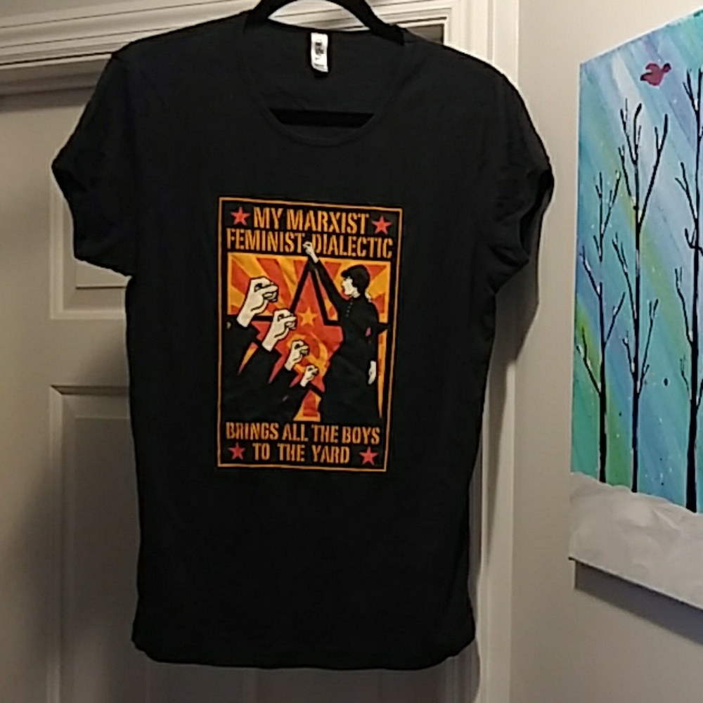 Black ladies short sleeved tee